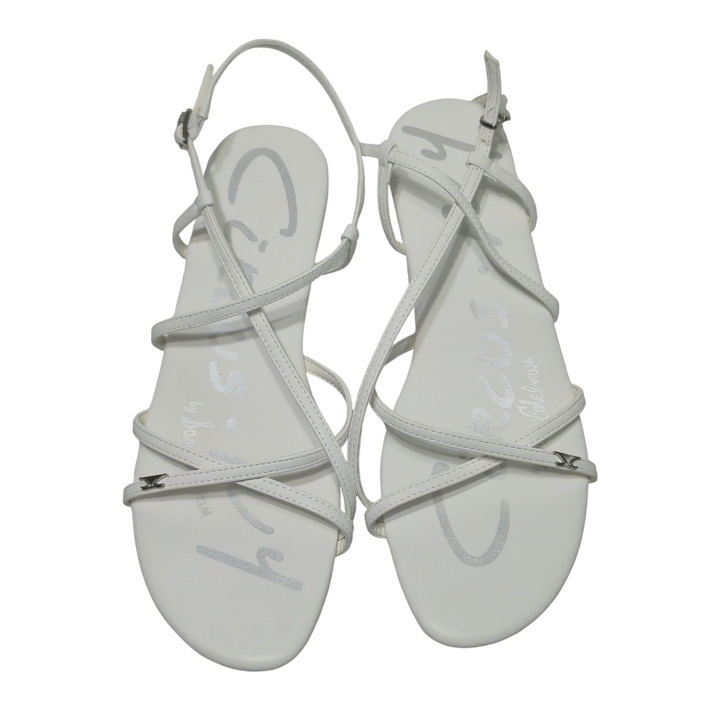 Circus NY by Sam Edelman Rebecca Sandals White Flat Strappy Summer Casual 11 M